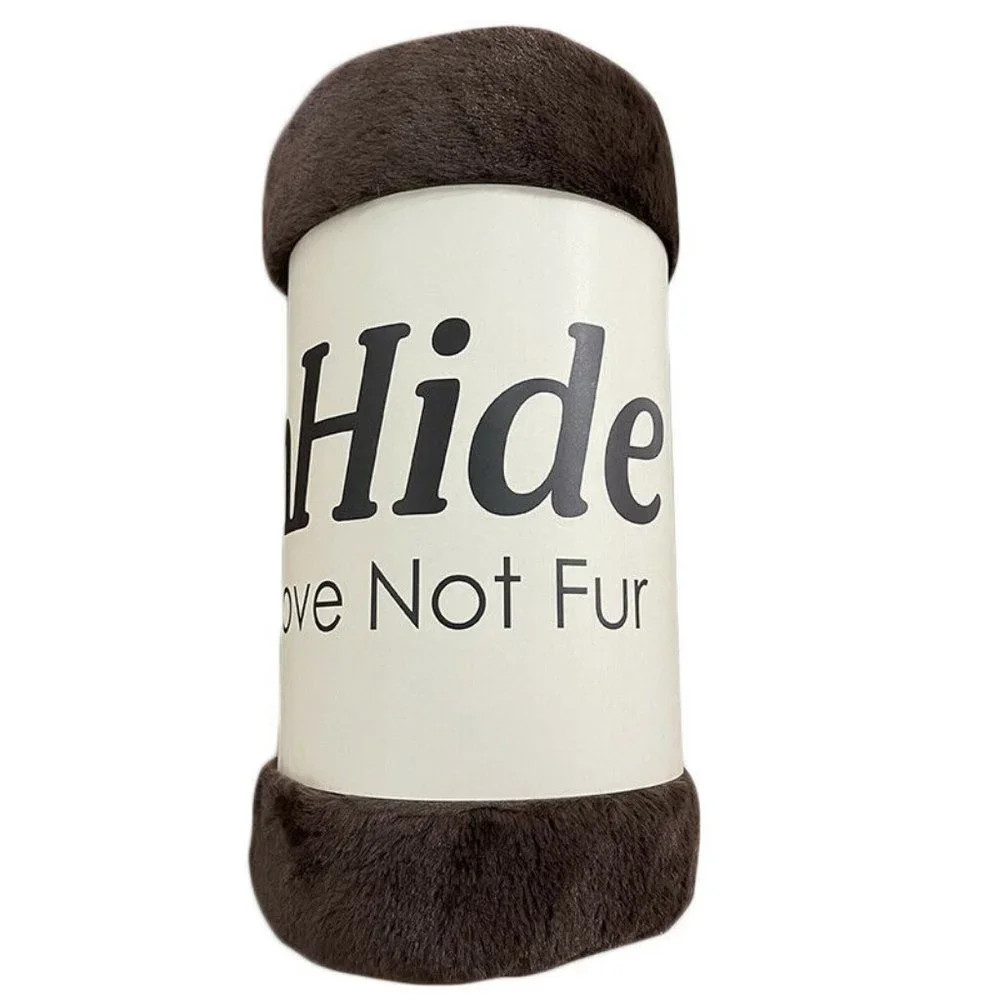 UnHide Lil' Marshmallow Blanket Chocolate Brown For Love Not Fur Throw New Marsh